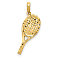 14K 3-D Racquetball Pendant-D4285