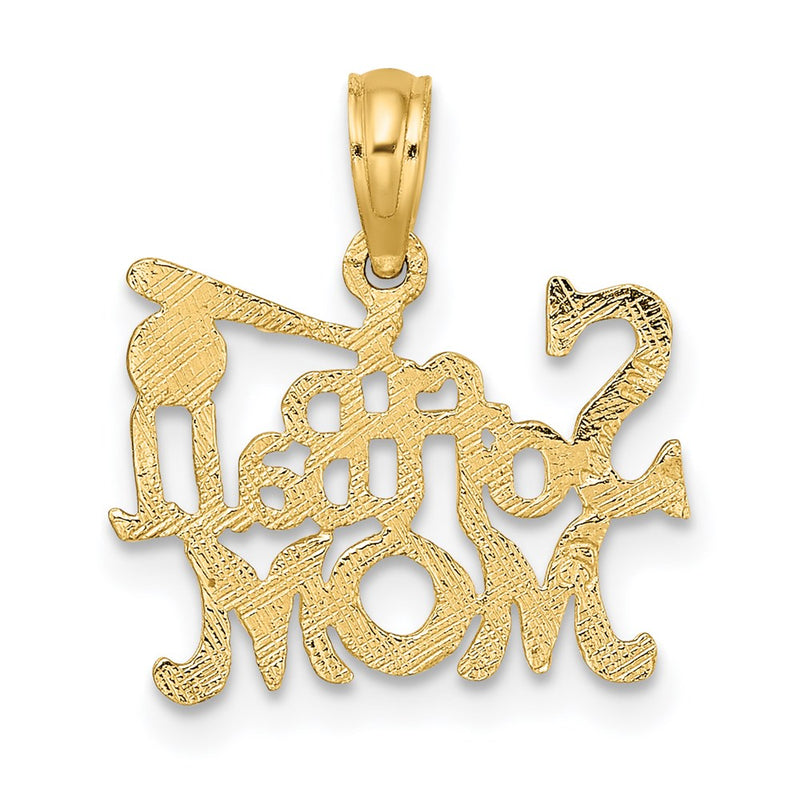 14K SOFTBALL MOM w/ Bat And Ball Charm-D4286