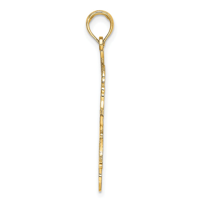 14K Baseball Batter Charm-D4288
