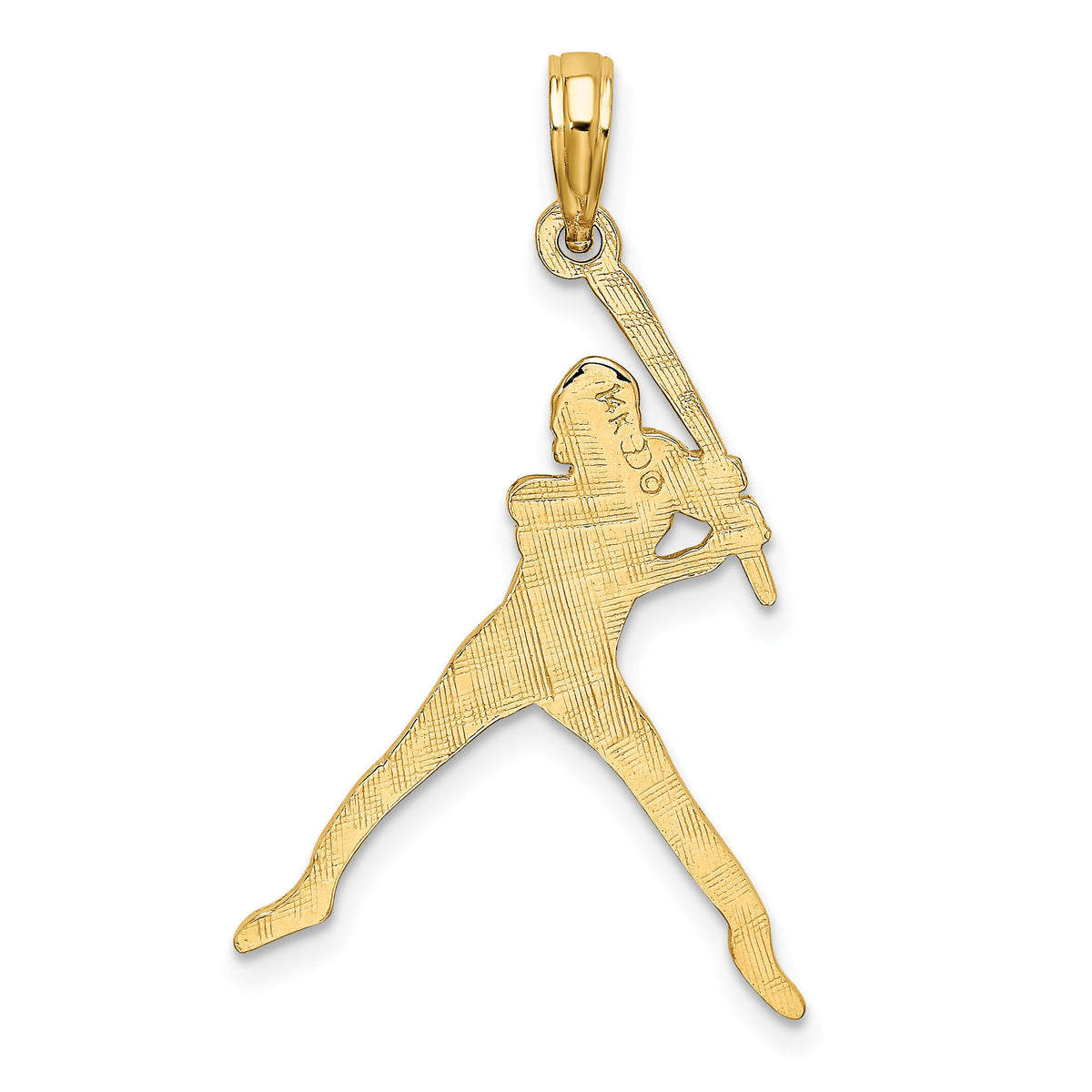 14K Baseball Batter Charm-D4288