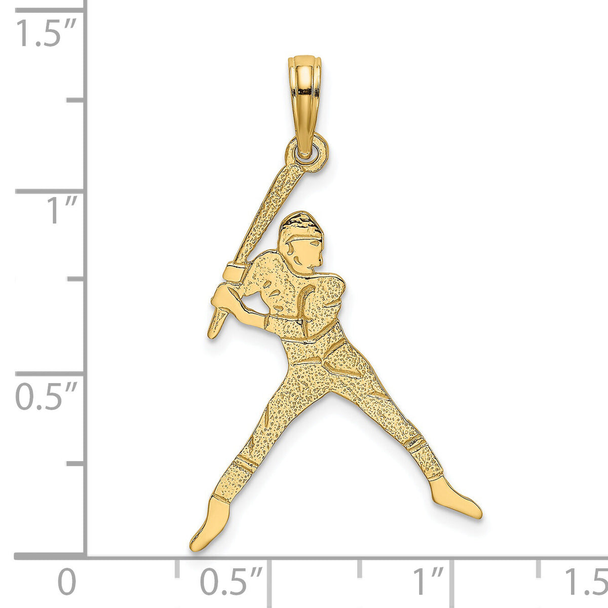 14K Baseball Batter Charm-D4288