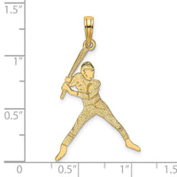 14K Baseball Batter Charm-D4288
