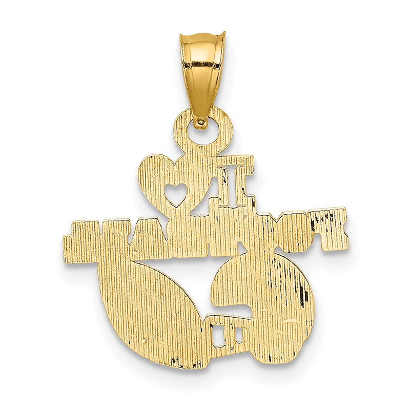 14K I HEART FOOTBALL Charm-D4294