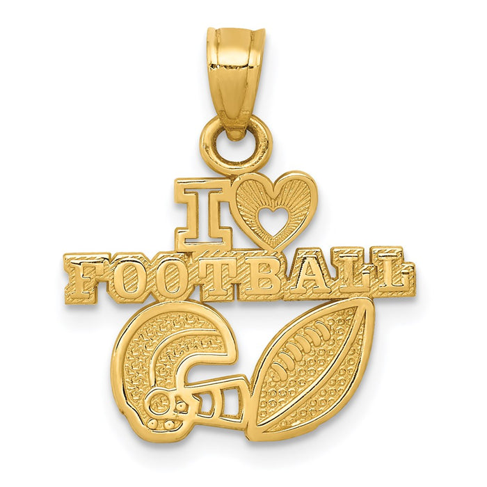 14K I HEART FOOTBALL Charm-D4294