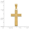 14K Large Satin Cross Pendant-D4298