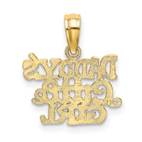 14k Polished  DADDYS LITTLE GIRL Charm-D4365