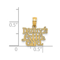 14k Polished  DADDYS LITTLE GIRL Charm-D4365