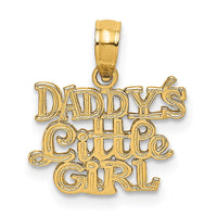 14k Polished  DADDYS LITTLE GIRL Charm-D4365