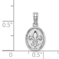 14K White Gold Mini Fleur de Lis Charm-D4369W