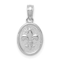 14K White Gold Mini Fleur de Lis Charm-D4369W