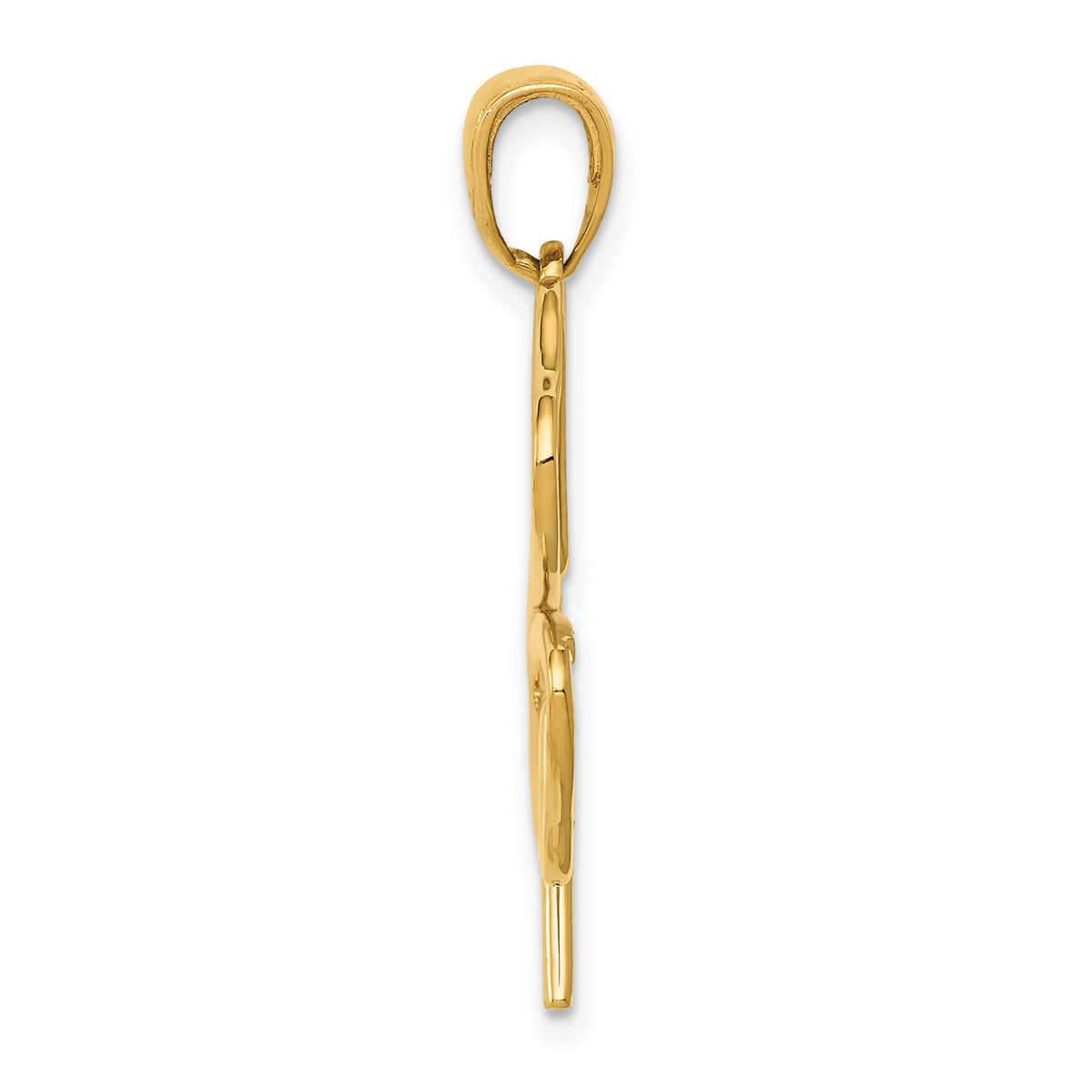 14k Polished Cut Out 4-Leaf Clover Pendant-D4372
