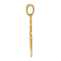 14k Polished Cut Out 4-Leaf Clover Pendant-D4372