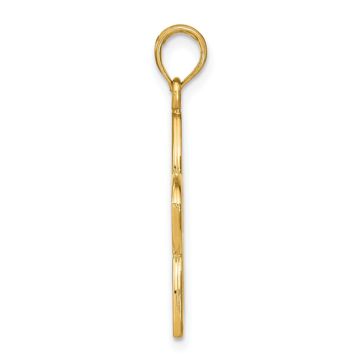 14k Polished Cut Out Flower Pendant-D4376