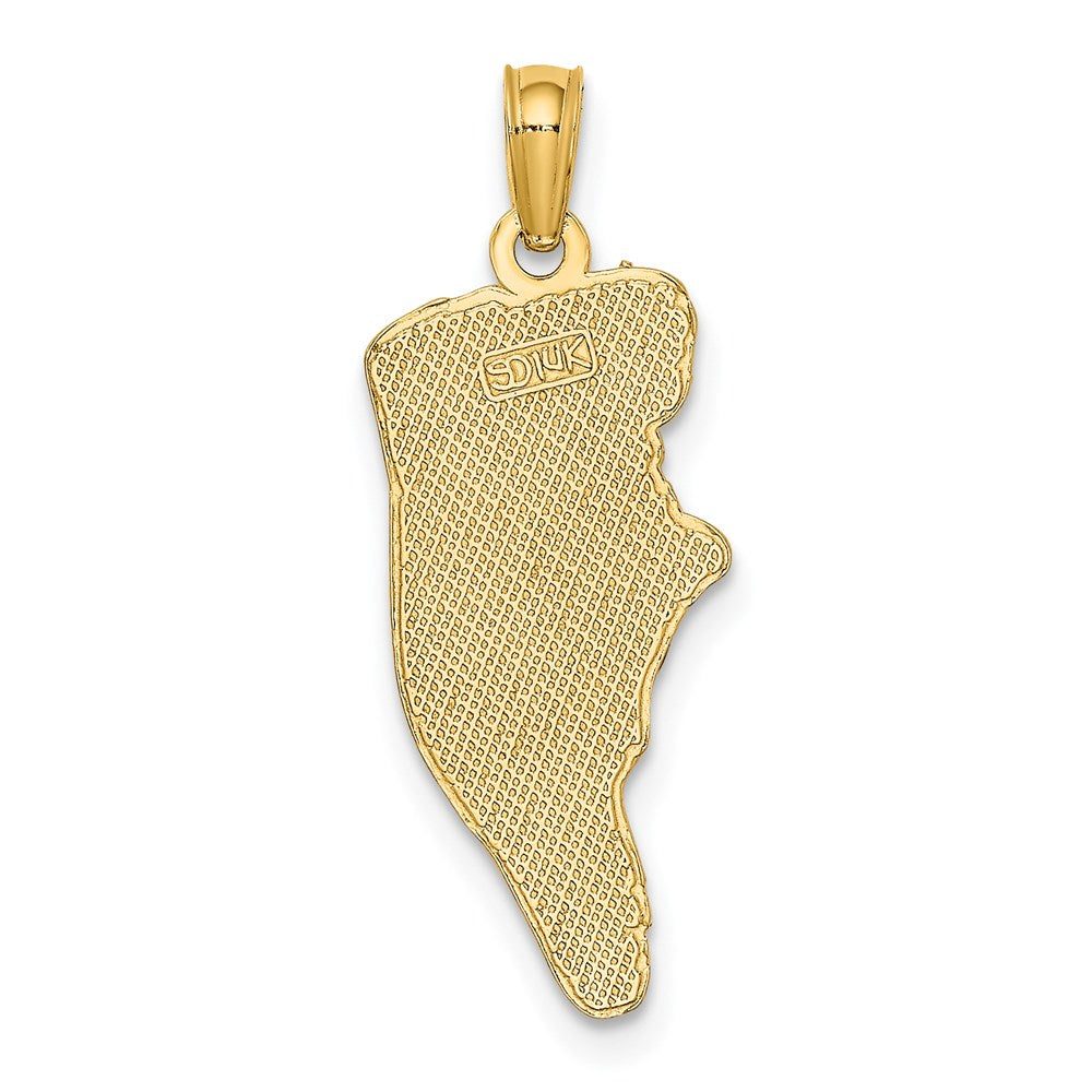 14k HILTON HEAD Map Charm-D4401