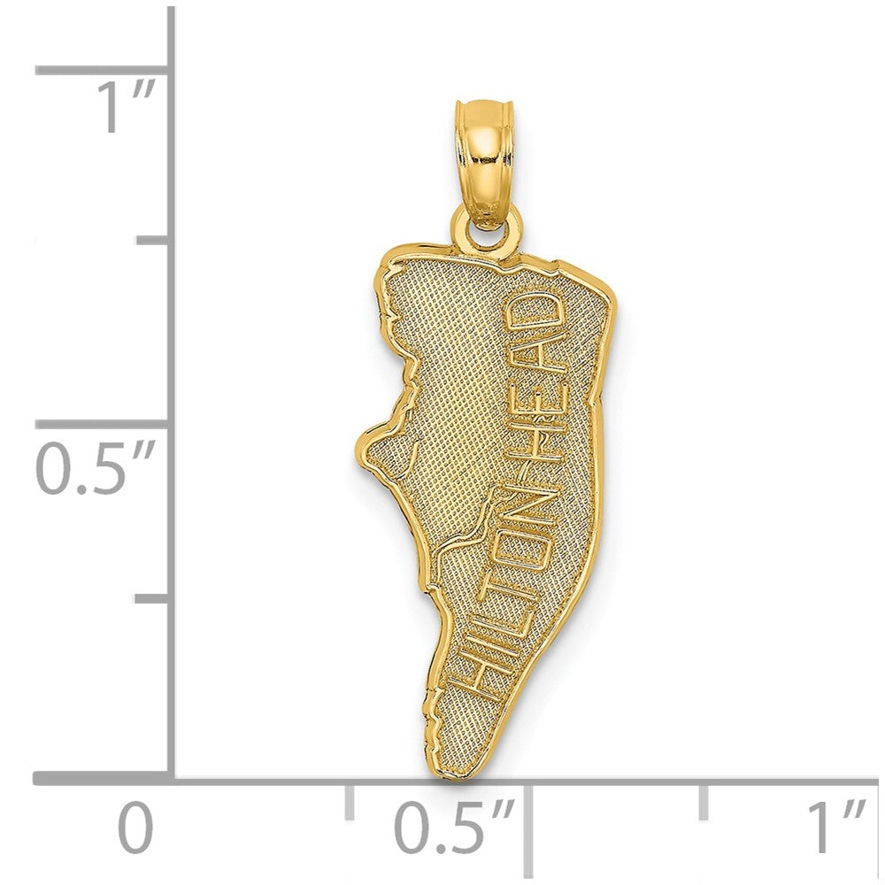 14k HILTON HEAD Map Charm-D4401