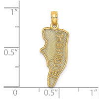 14k HILTON HEAD Map Charm-D4401