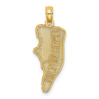 14k HILTON HEAD Map Charm-D4401
