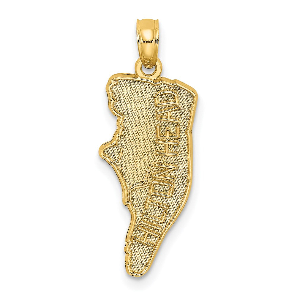 14k HILTON HEAD Map Charm-D4401