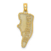 14k HILTON HEAD Map Charm-D4401