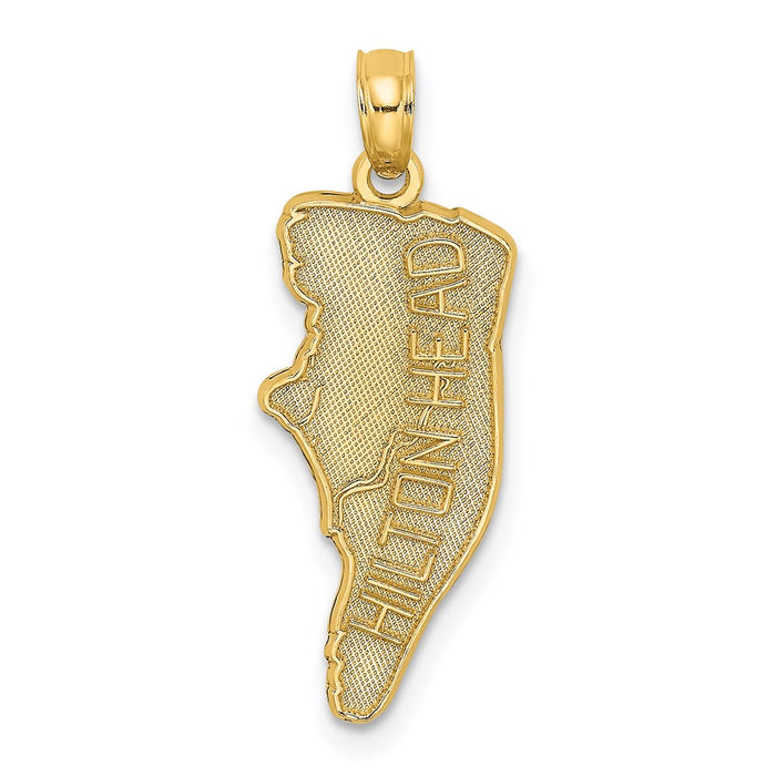14k HILTON HEAD Map Charm-D4401
