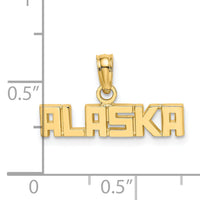 14k Polished ALASKA Charm-D4408