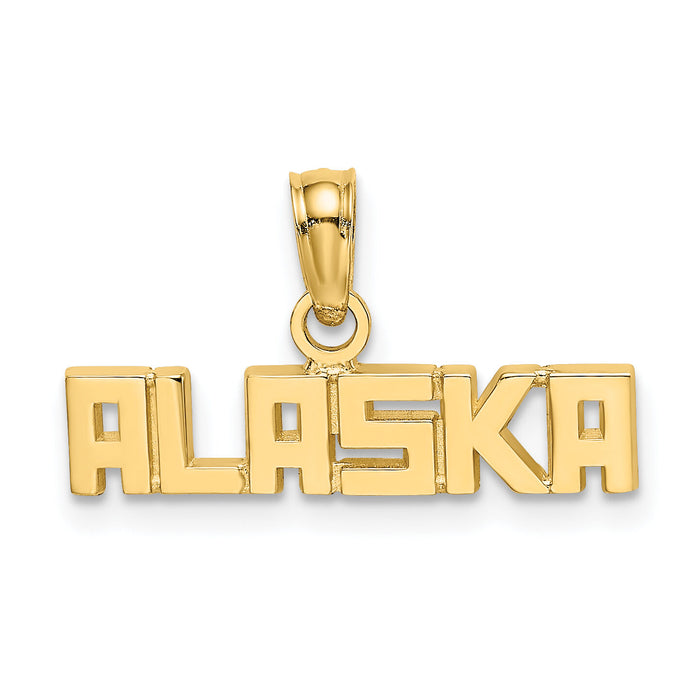 14k Polished ALASKA Charm-D4408