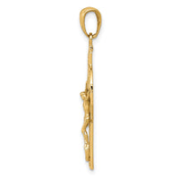 14k Polished Celtic Crucifix Pendant-D4419
