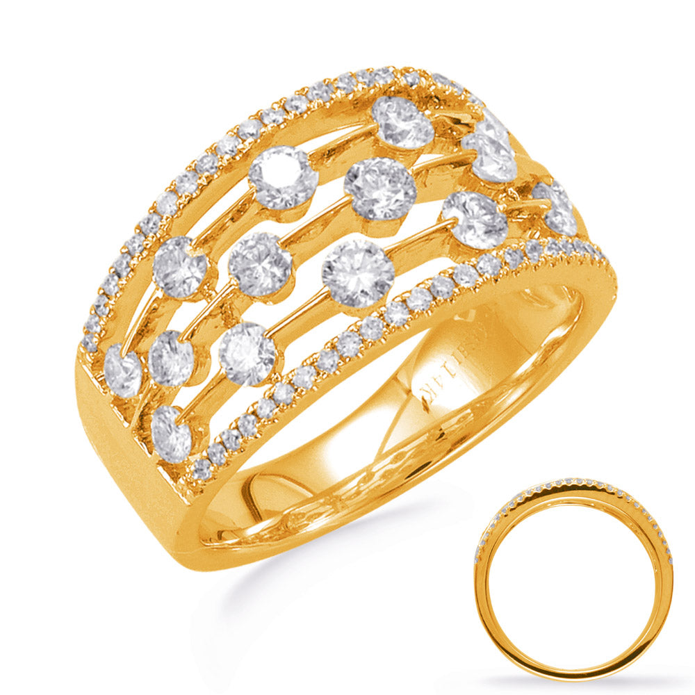 Yellow Gold Diamond Fashion Ring