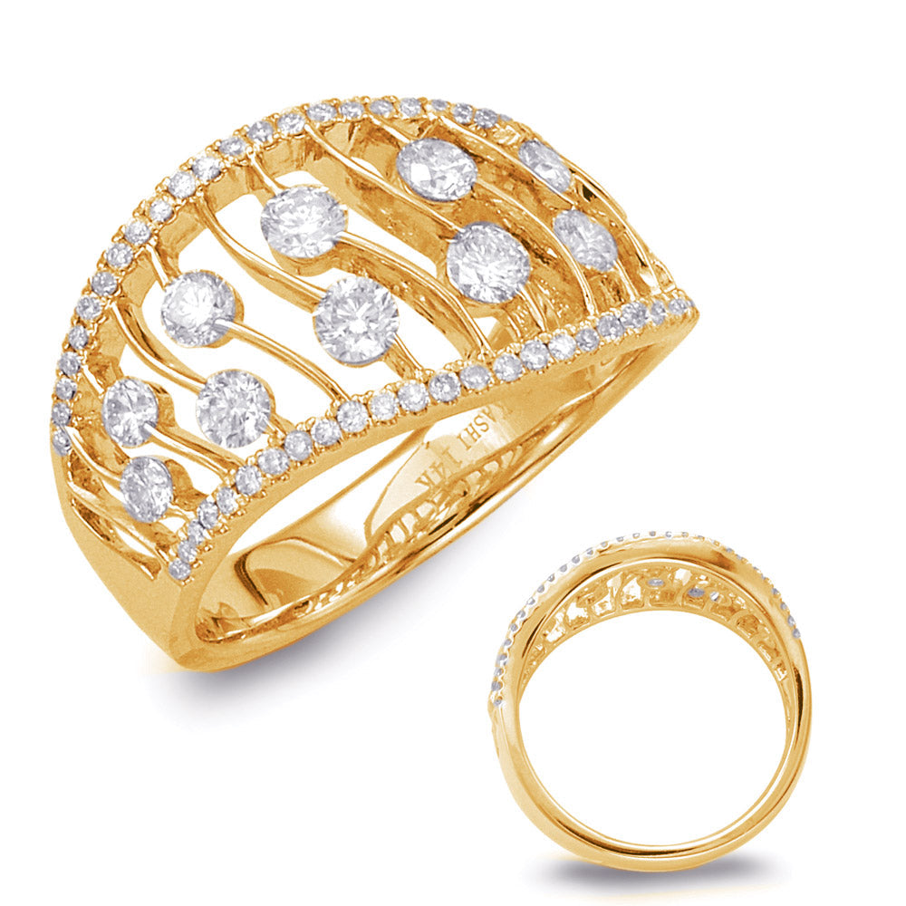 Yellow Gold Diamond Fashion Ring