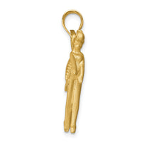 14k and White Rhodium D/C Fairy Pendant-D4450