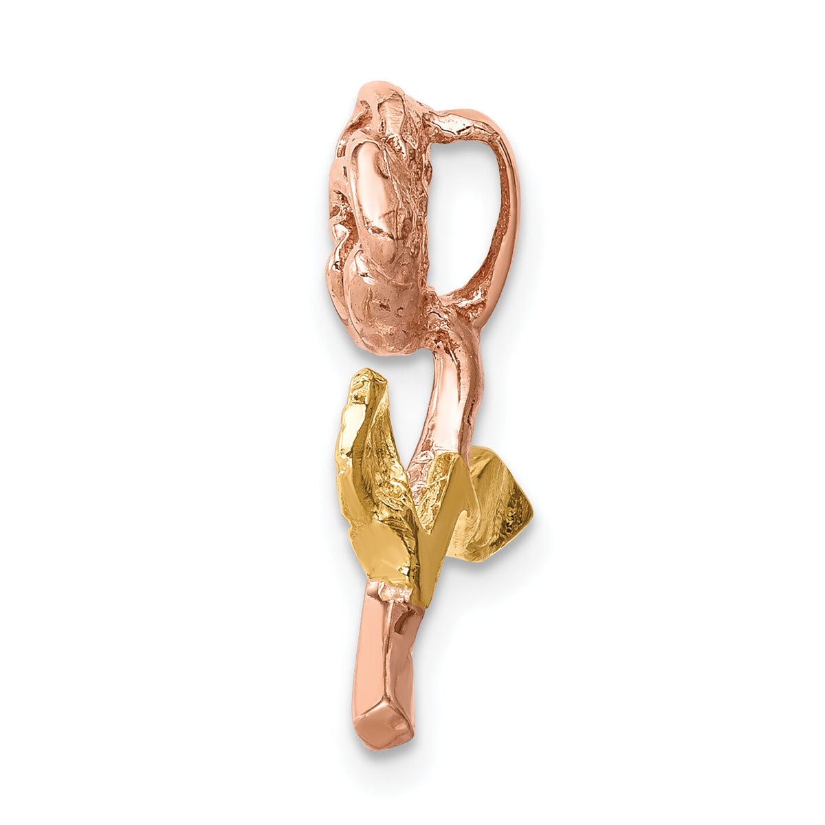14K Two-tone Rose Chain Slide-D4456