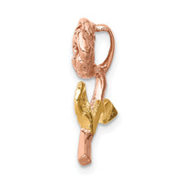 14K Two-tone Rose Chain Slide-D4456
