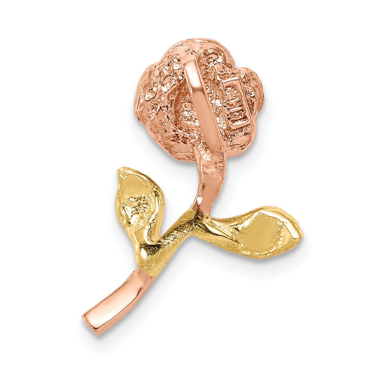 14K Two-tone Rose Chain Slide-D4456