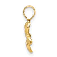 14K Polished Plumeria Pendant-D4462