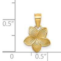 14K Polished Plumeria Pendant-D4462