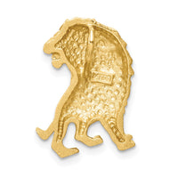14K Brushed Diamond-cut Lion Chain Slide-D4479
