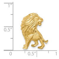 14K Brushed Diamond-cut Lion Chain Slide-D4479