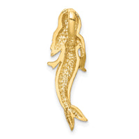 14K & White Rhodium Brushed Mermaid Slide-D4503