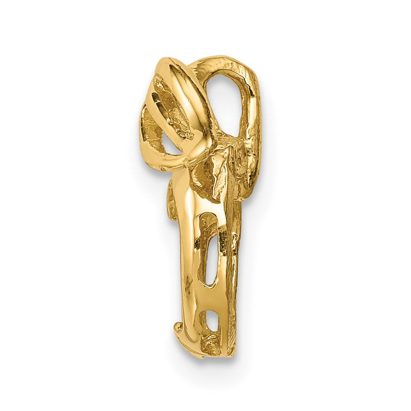 14K Polished Cut-out Apple Chain Slide-D4537