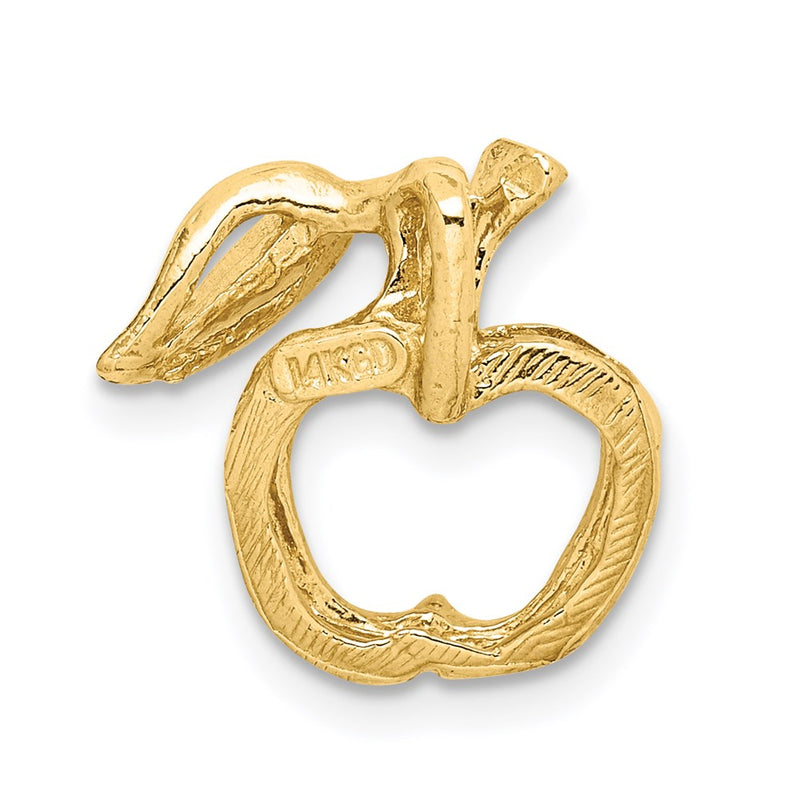 14K Polished Cut-out Apple Chain Slide-D4537