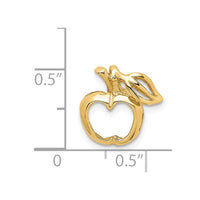 14K Polished Cut-out Apple Chain Slide-D4537