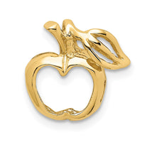 14K Polished Cut-out Apple Chain Slide-D4537