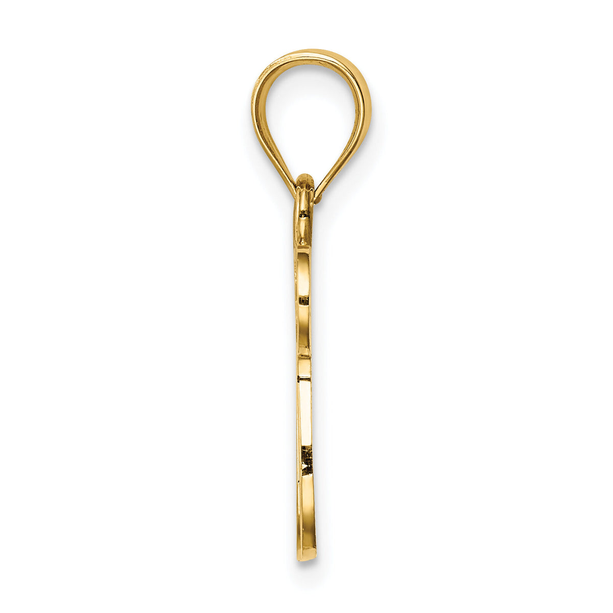 14K Polished Chai Pendant-D4552