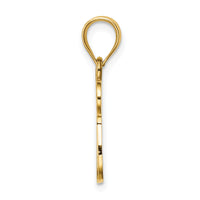 14K Polished Chai Pendant-D4552