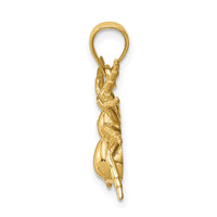 14K Polished Spider Pendant-D4569