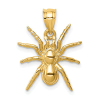 14K Polished Spider Pendant-D4569