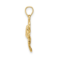14K Polished Trinity Clover Pendant-D4572