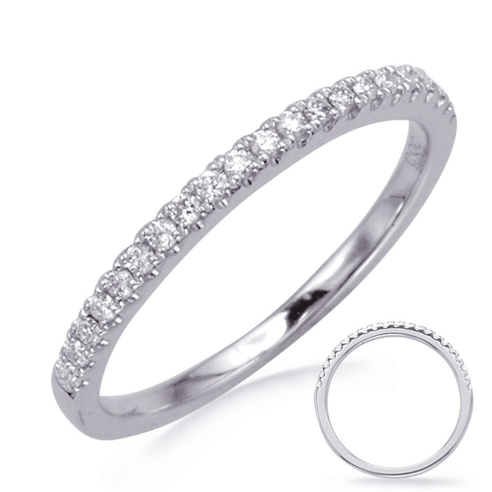 White Diamond Wedding Band White Gold