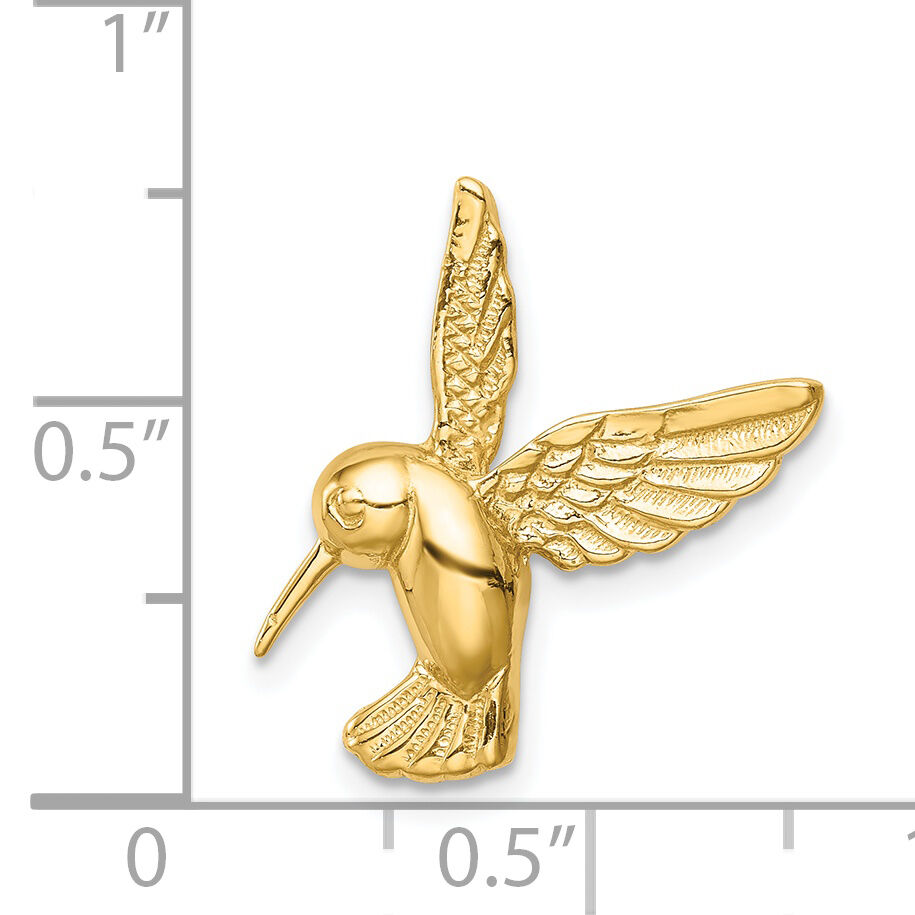14K Polished Hummingbird Chain Slide-D4588
