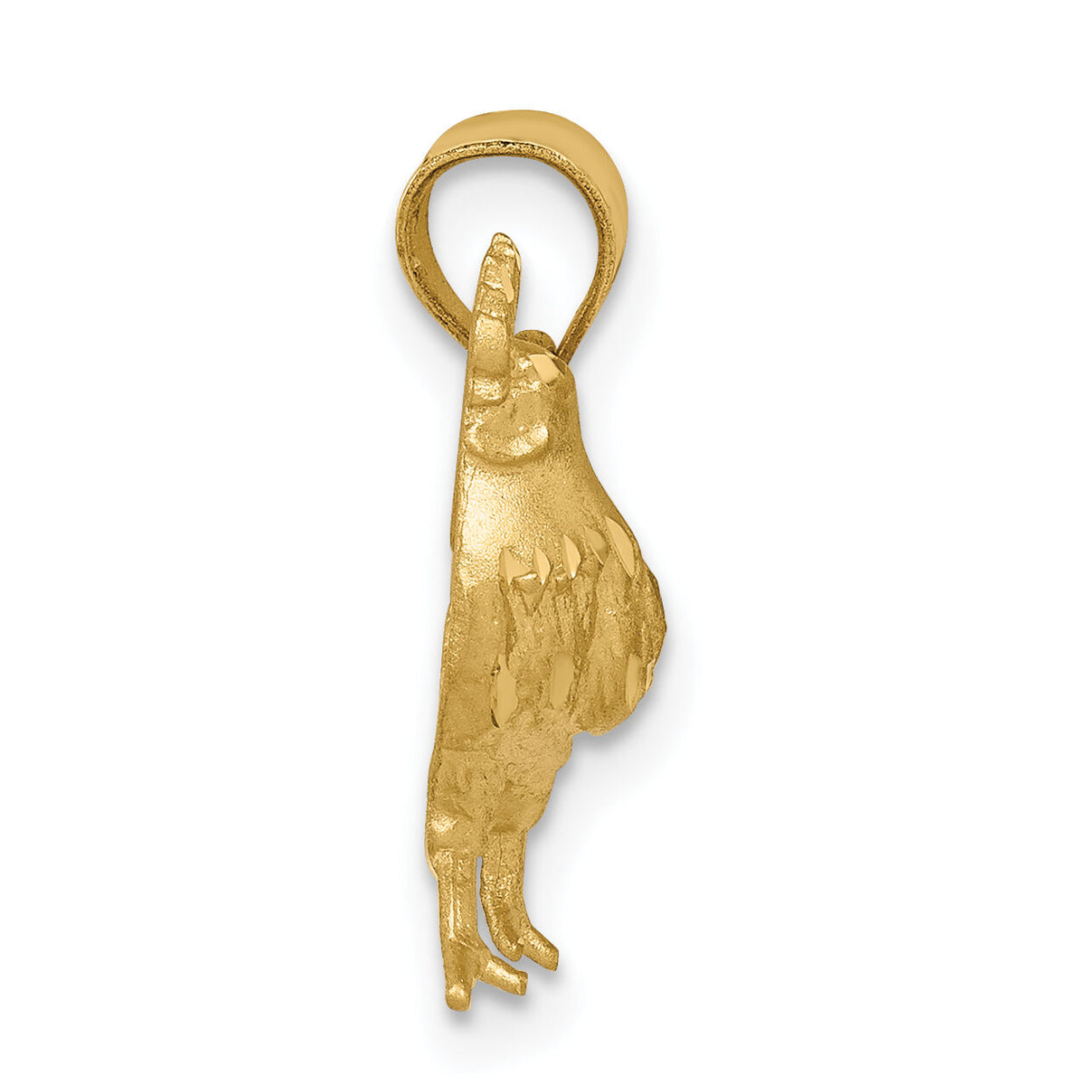 14k Satin D/C Rooster Pendant-D4592